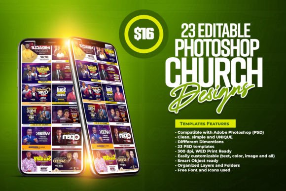 23 Church Flyer Templates Bundle PSD