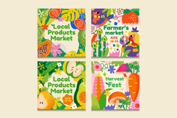 4 Templates for Farmers Market: Elevate Your Brand Identity