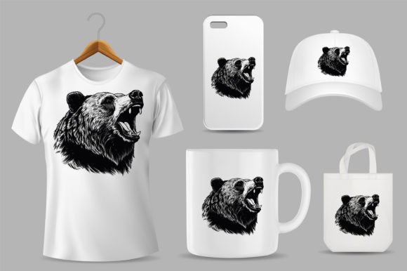 Bear on Different Product Templates 2: A Hand Drawn Asset for Any Project