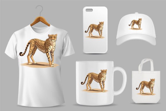 Cheetah on Different Product Templates 2: A Designer's Go-To Asset