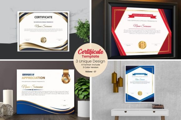 Elegant Diploma Certificate Templates for Professional Recognition
