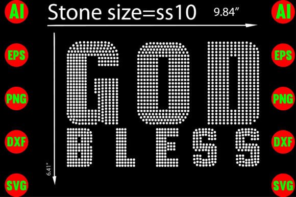 God Bless Rhinestone Templates: Sparkle Meets Spirituality