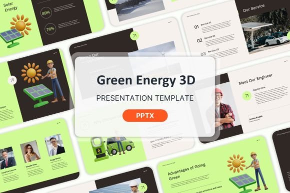 Green Energy 3D: Professional PowerPoint Templates for Business