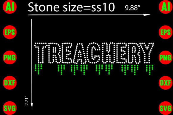 Treachery Rhinestone Templates Design: Edgy Appeal for Bold Projects